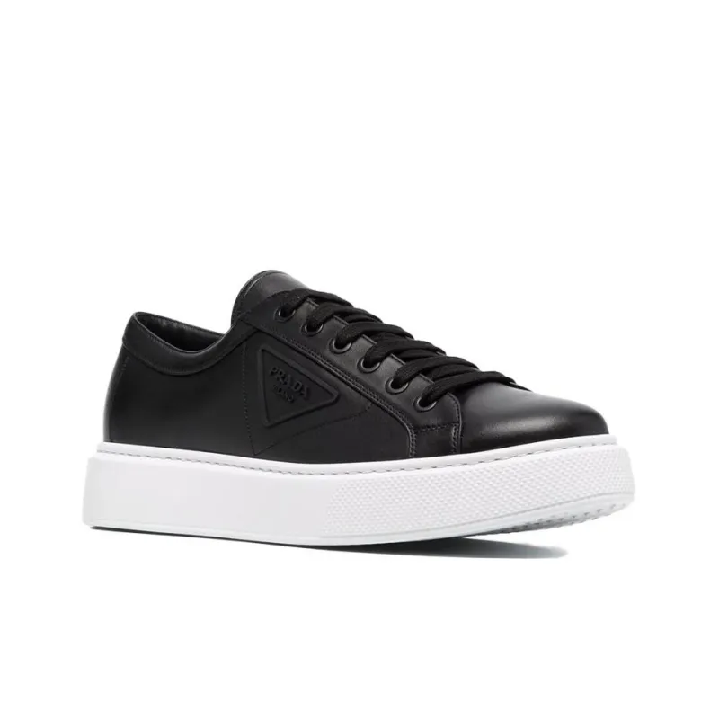 PRADA Cushioning Slip Resistant Low Top Casual Shoes Men's Black-2