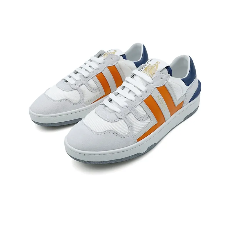Lanvin Low Top Stylish Skateboarding Shoes Women's White Orange-1