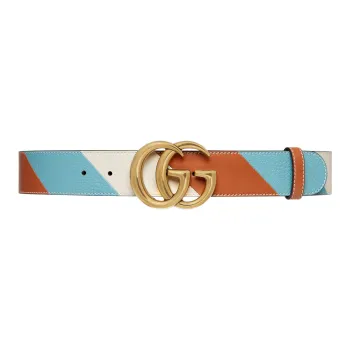 GUCCI Classic Vintage Smooth Buckle Leather Belts Women's Width: 4cm