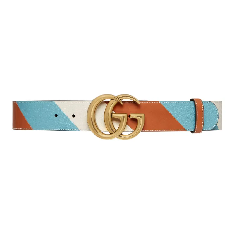 GUCCI Classic Vintage Smooth Buckle Leather Belts Women's Width: 4cm-0