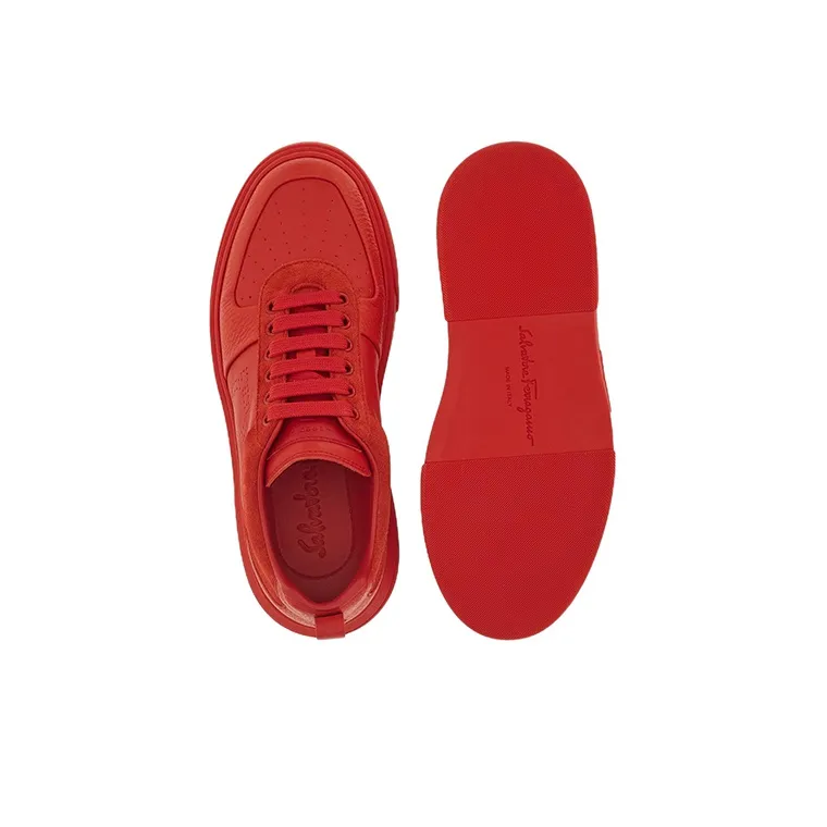 FERRAGAMO Low Top Stylish Skateboarding Shoes Women's Red Year Of The Rabbit Limited Edition-5