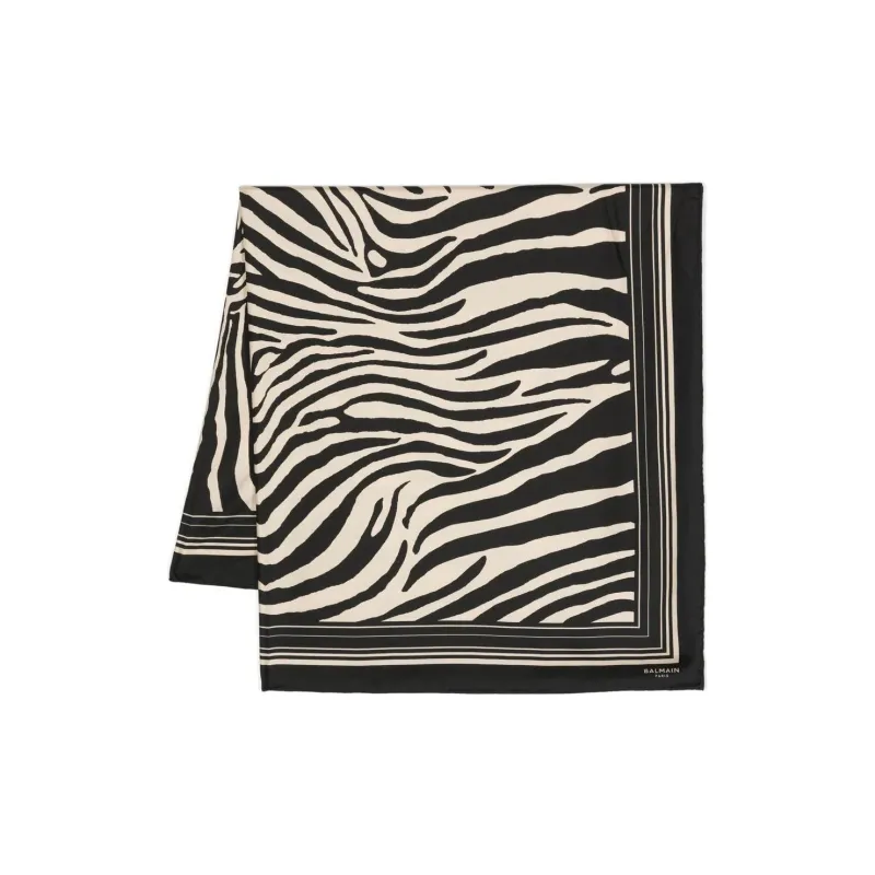 BALMAIN Zebra Print Scarf-0