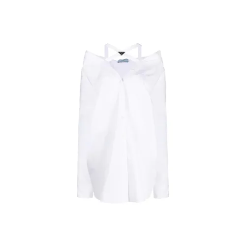 PRADA Long-Sleeved Dresses Women's White