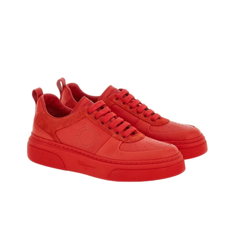 FERRAGAMO Low Top Stylish Skateboarding Shoes Women's Red Year Of The Rabbit Limited Edition-2