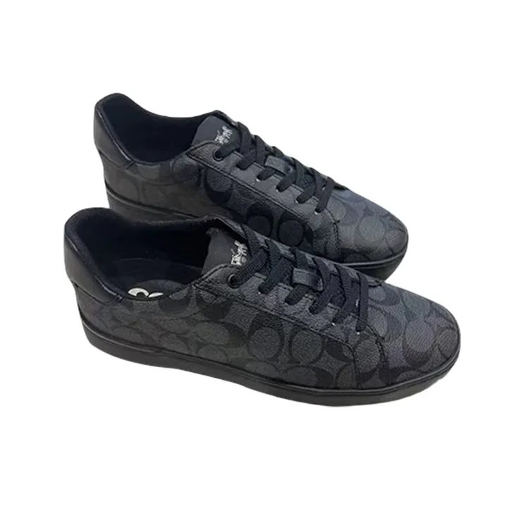 COACH Low Top Stylish Skateboarding Shoes Men's Black-2