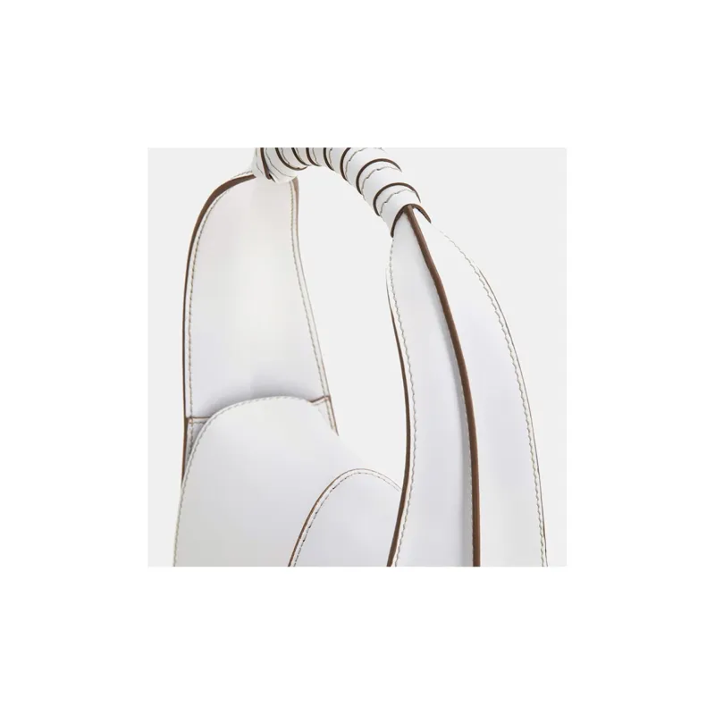 TOD'S Timeless Cow Leather Shoulder Bag Handbags Small Size Women's White-3