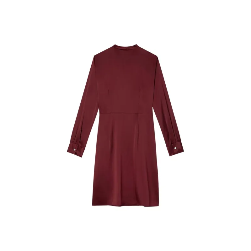 THEORY Chinese New Year SS23 Long Sleeved Dresses Women's Duban Red-1
