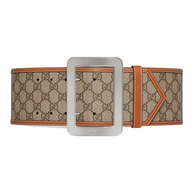 GUCCI Fashion Double G Loose Fit Pin Buckle Women's Width 9.5CM-0