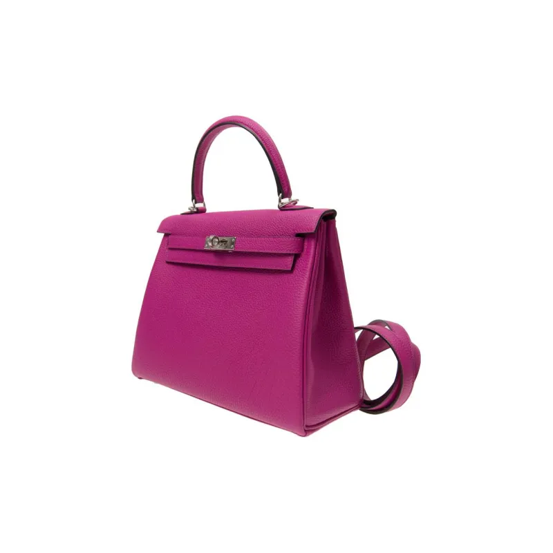 HERMES Kelly Togo Calfskin Shoulder Bag Crossbody Bag Handbag Regular Women's L3 Rose Pourpre Purple Rose Pink-2