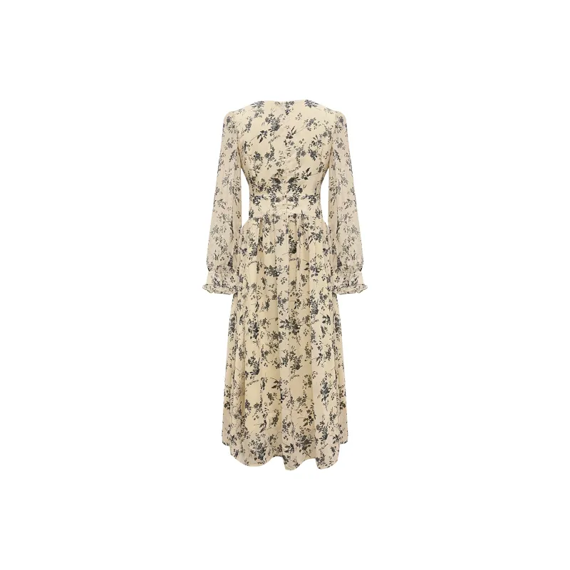 FOREVER 21 Long-Sleeved Dresses Women's Khaki-1
