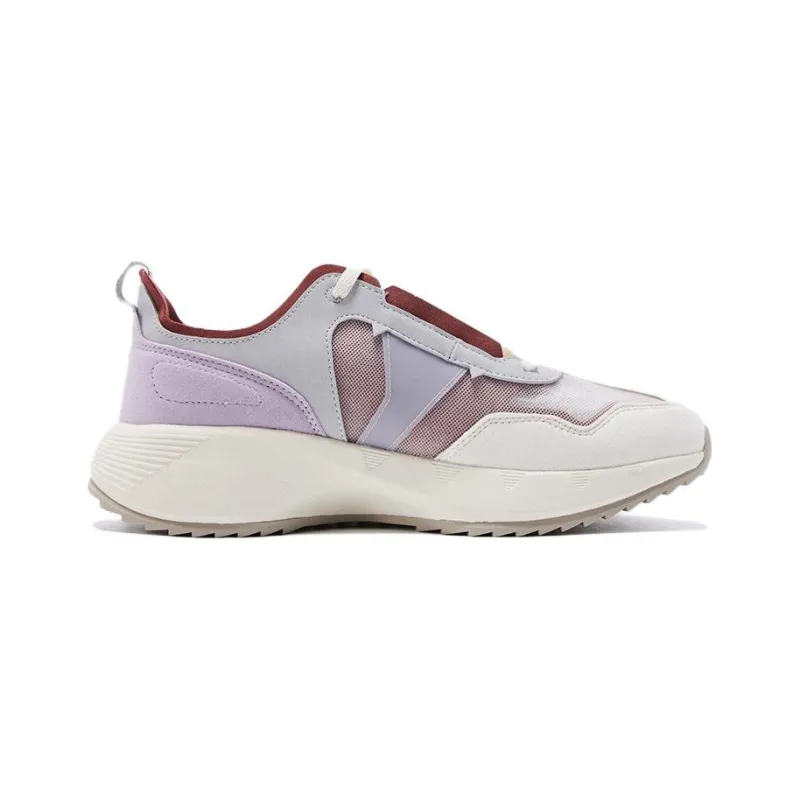 PEAK Casual Shoes Women's Low Top Light Gray/Embroidered Red-1