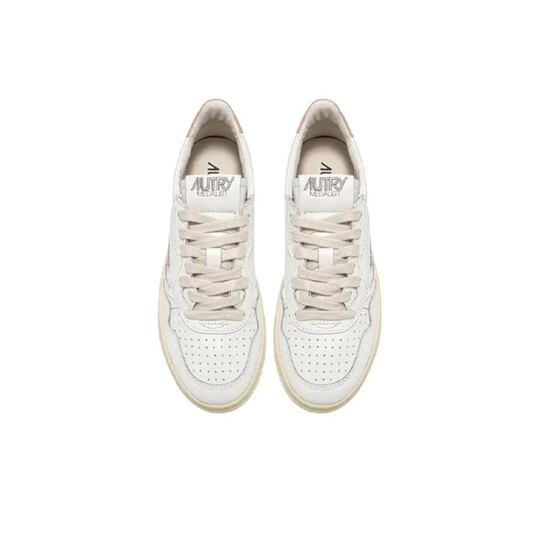 AUTRY Medalist Leather Low 'White Pink' Women's-2