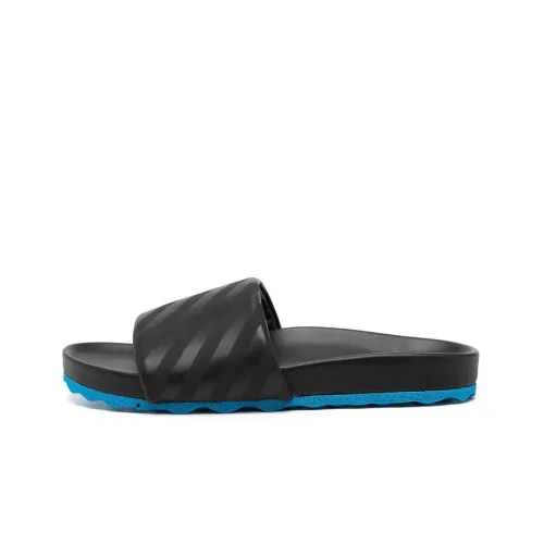 OFF-WHITE Slide Slippers Men Black Blue