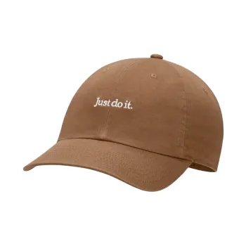 Nike Cotton Baseball Caps Unisex Brown