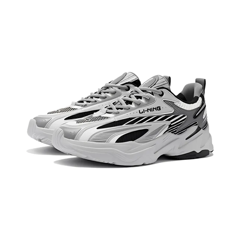 LiNing Meteor Rebound Low Top Sports Casual Shoes Men's Black Gray Color-2
