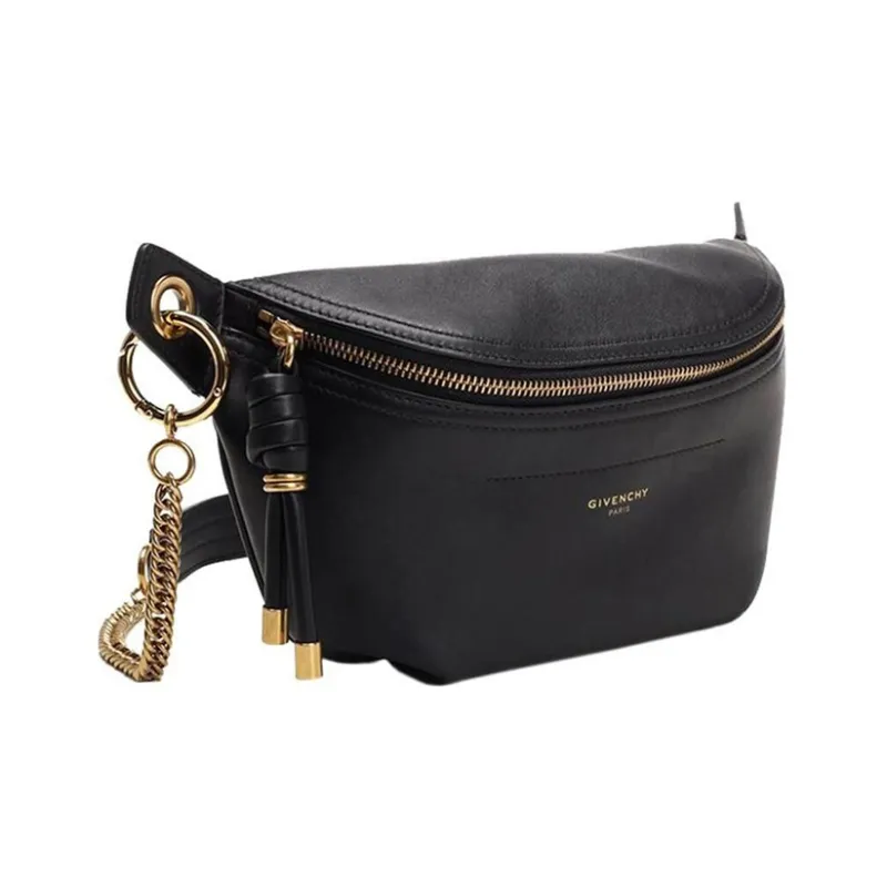 GIVENCHY Cow Leather Sling Bag Fanny Pack Shoulder Bag Crossbody Bag Unisex Black-1