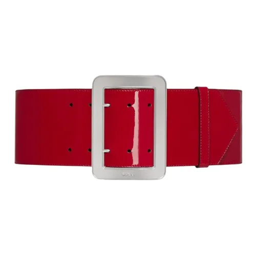 GUCCI Leather Belt Women's Red