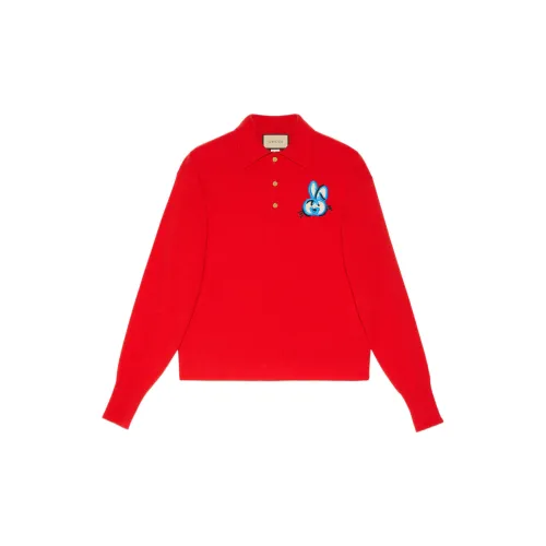 GUCCI Chinese New Year Polo Shirts Men Red