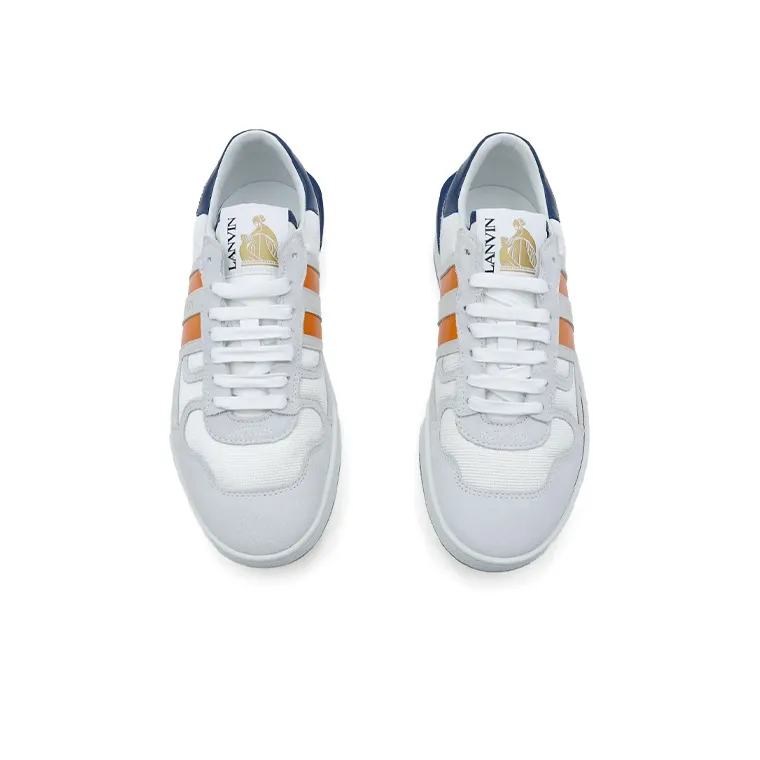 Lanvin Low Top Stylish Skateboarding Shoes Women's White Orange-2
