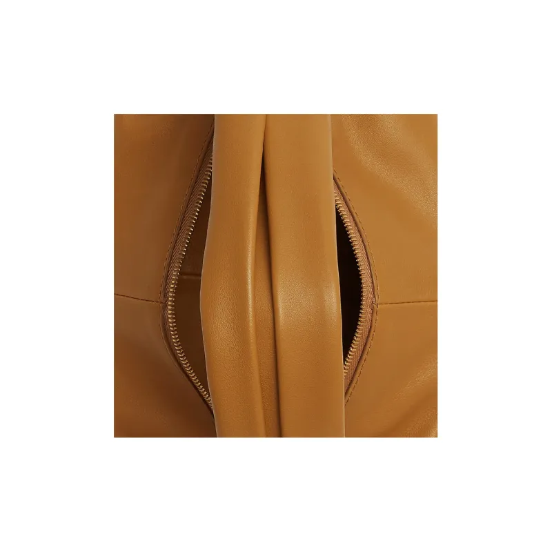 Bottega Veneta Cow Leather One Shoulder Handbag Mini Women's Caramel-3