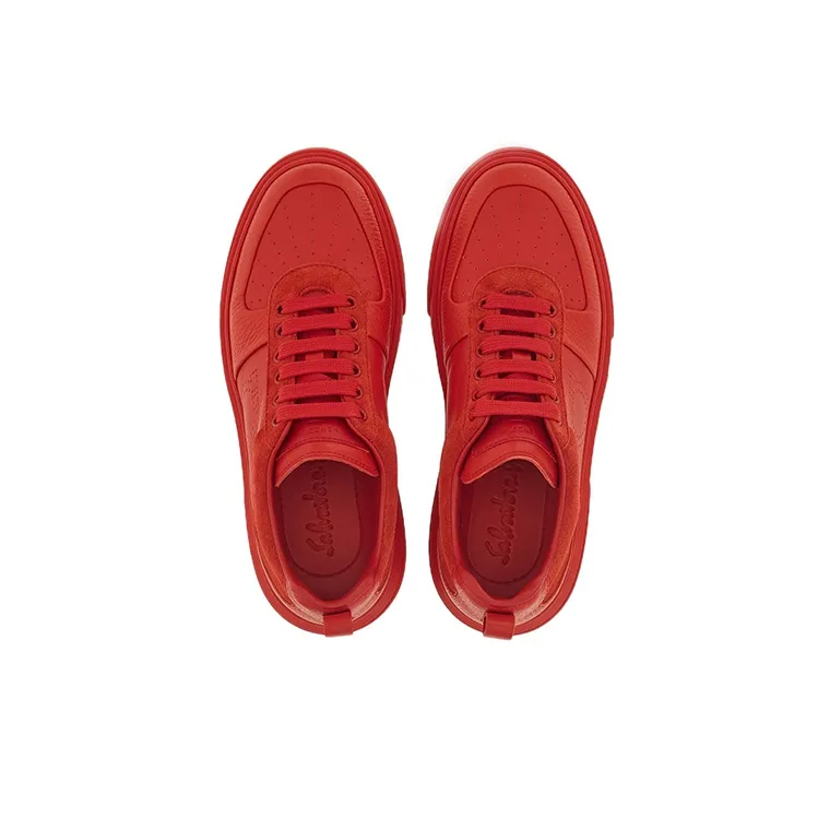 FERRAGAMO Low Top Stylish Skateboarding Shoes Women's Red Year Of The Rabbit Limited Edition-3