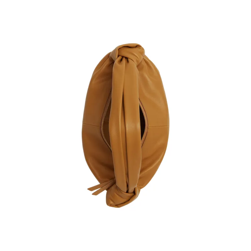 Bottega Veneta Cow Leather One Shoulder Handbag Mini Women's Caramel-2