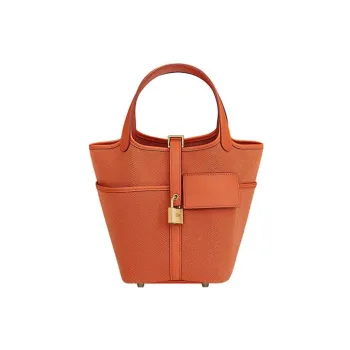 HERMES Picotin Lock 18 Pocket Bag Orange/Orange