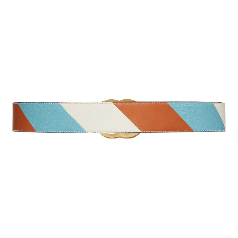 GUCCI Classic Vintage Smooth Buckle Leather Belts Women's Width: 4cm-1
