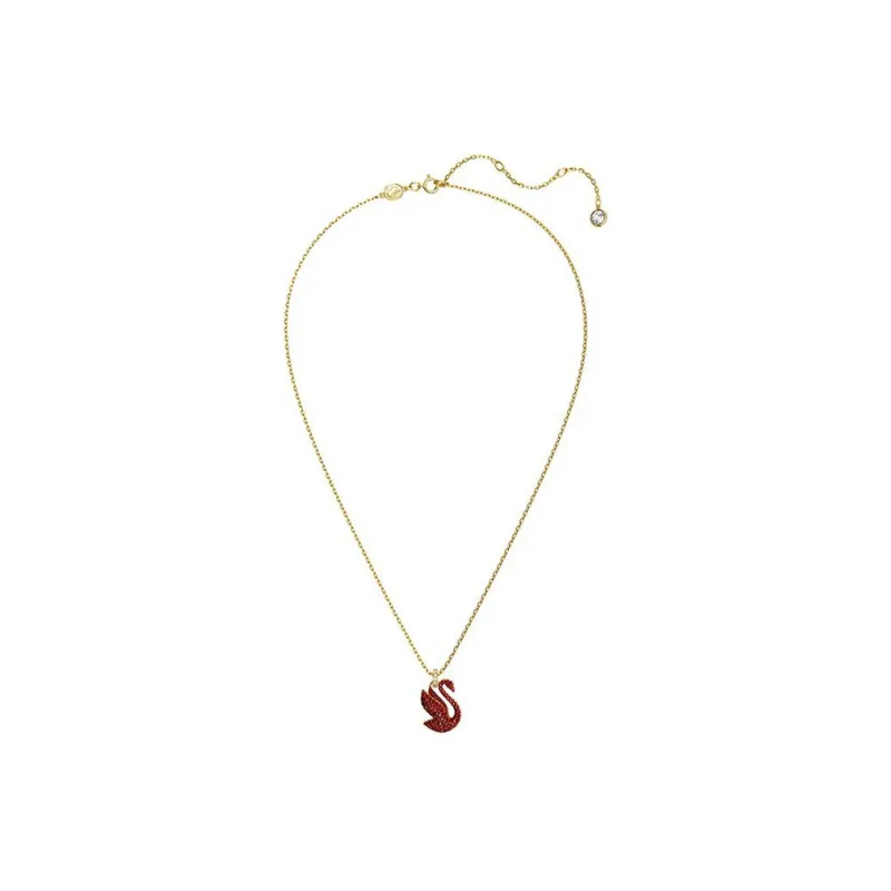 Swarovski Swan Artificial Crystal Necklaces Women's Red-3