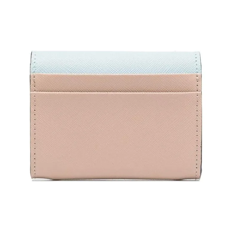 MARNI Calfskin Wallet Women's Light Blue/Light Brown-2