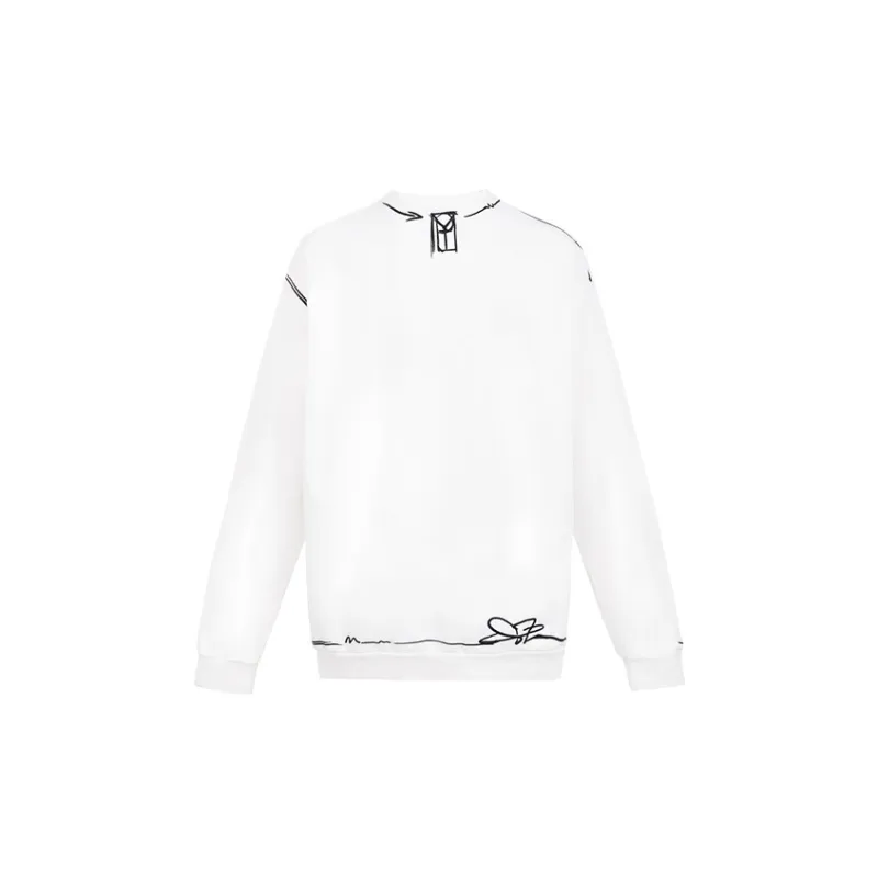 YLDP Sweatshirts Unisex White-1