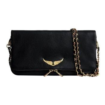 Zadig & Voltaire Rock Logo Plaque Clutch Bag