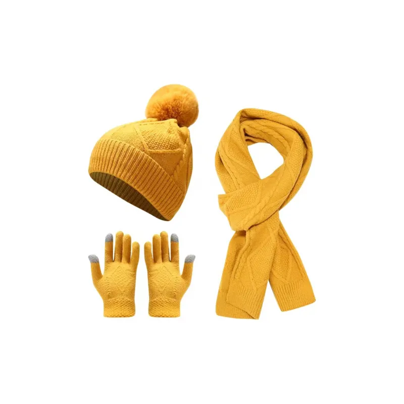 CMFY Hats & Caps Scarf Glove Three Piece Set Unisex-1