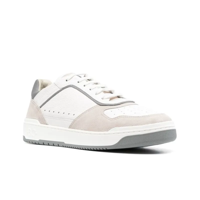 Brunello Cucinelli Slip-Resistant Low-Top Sports Casual Shoes Men's White Gray-1