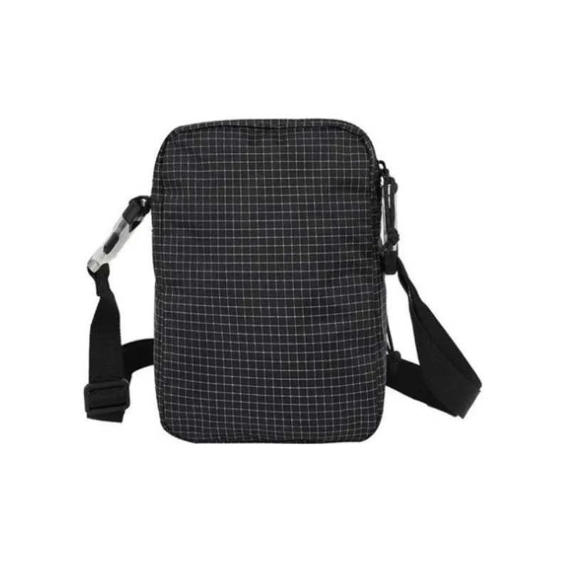 Nike Heritage Polyester, Nylon Crossbody Bag, Shoulder Bag Unisex Black Plaid-3
