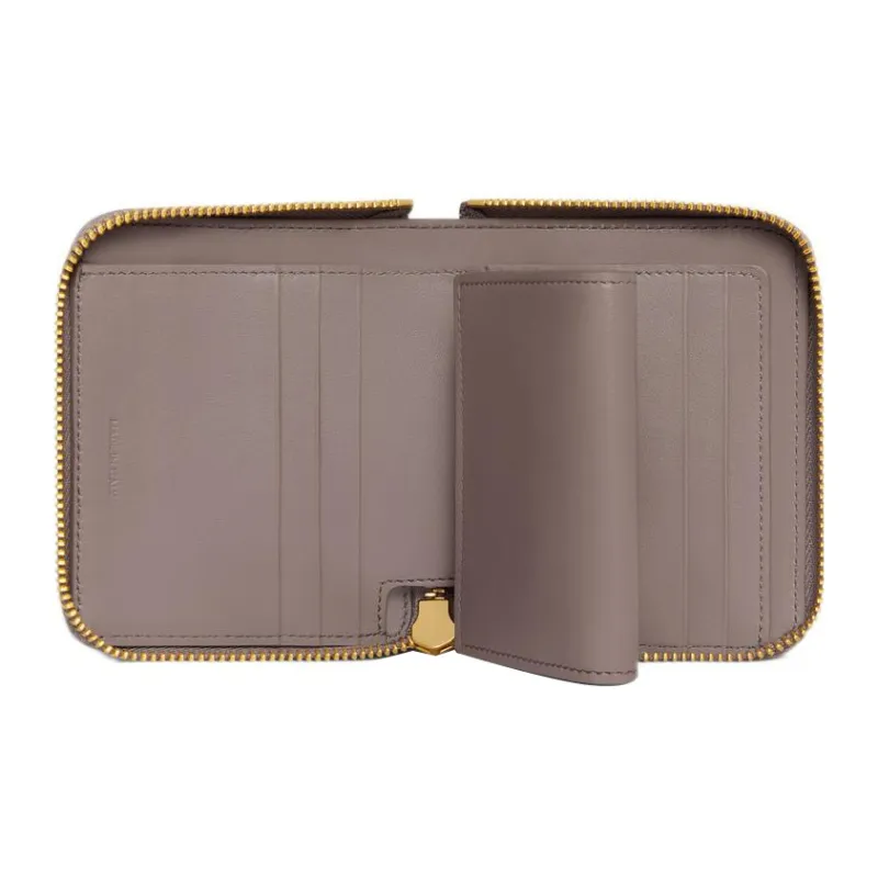 CELINE Grained Calfskin Wallet Small Size Women's Dark Pink-3