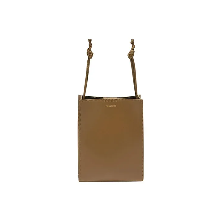 JIL SANDER Calfskin Crossbody Bag Shoulder Bag Small Size Women's Brown-0