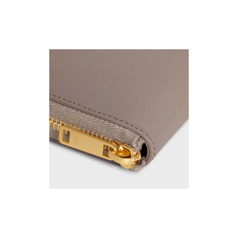 CELINE Grained Calfskin Wallet Small Size Women's Dark Pink-4