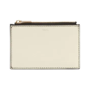 Valextra Calfskin Card Holder, Coin Purse Men's Black/White