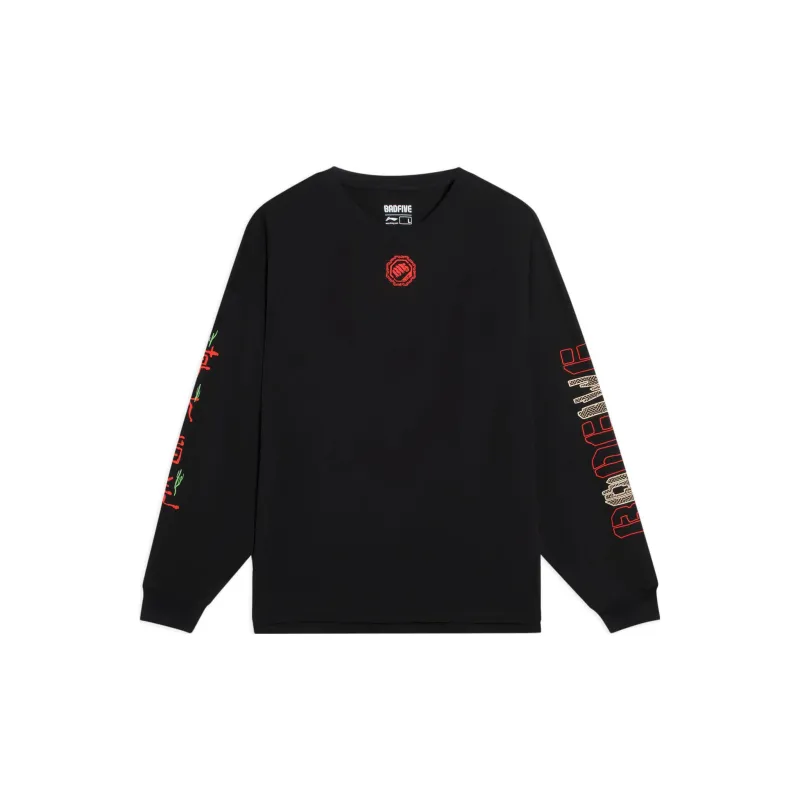 LiNing Badfive T Shirt Unisex Black-0