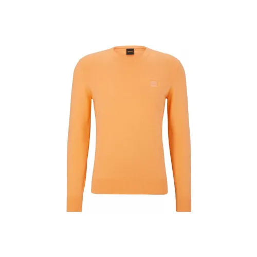 HUGO BOSS Cashmere Sweaters Men Orange