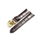 Gold-Tone Lock Brown Leather