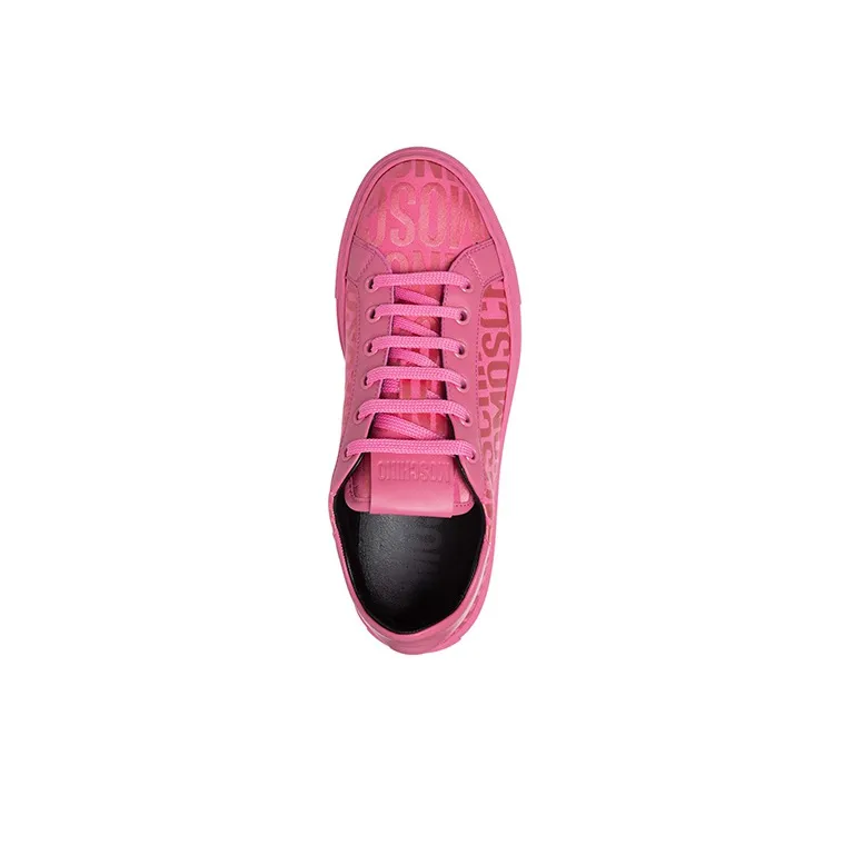 MOSCHINO Low Top Stylish Skateboarding Shoes Women's Pink-4