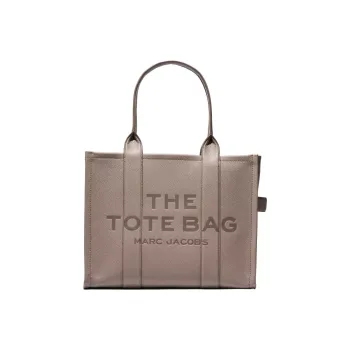 MARC JACOBS Full Grain Leather Tote Bag Shopping Bag Shoulder Bag Handbag Large Size Women's Cement Gray