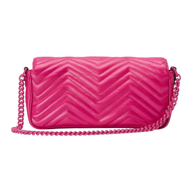GUCCI GG Marmont Leather Crossbody Bag Shoulder Bag Women's Pink-4