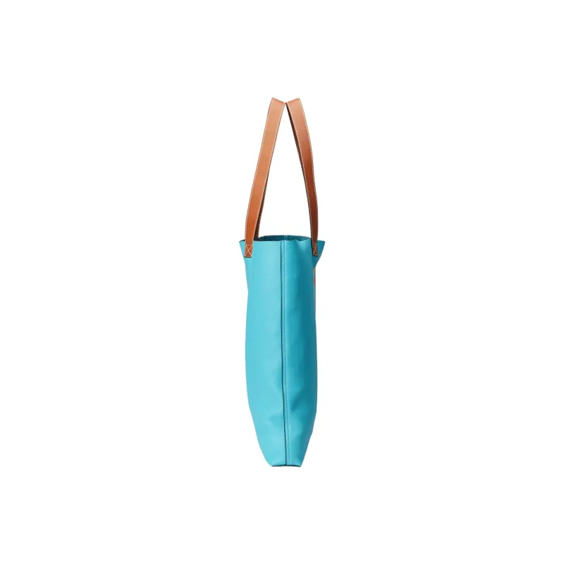 GUCCI Leather Tote Bag Shopping Bag Shoulder Bag Crossbody Bag Handbag Large Size Men's Blue-4