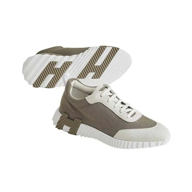 HERMES Bouncing Low Top Sports Casual Shoes Men's Elephant Gray-4