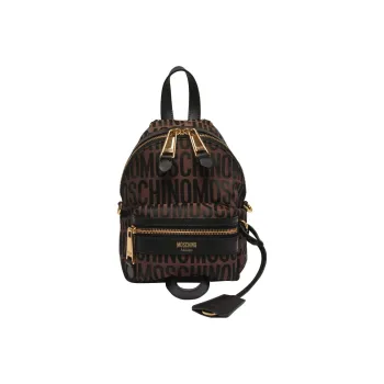 MOSCHINO Calfskin Backpack Women's Brown
