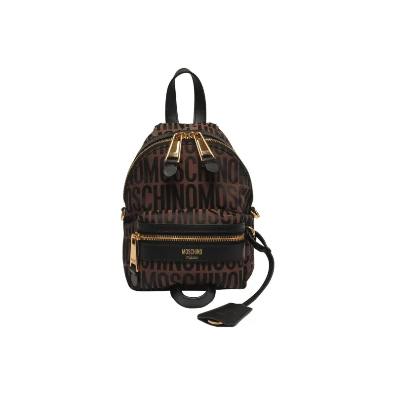 MOSCHINO Calfskin Backpack Women's Brown-0