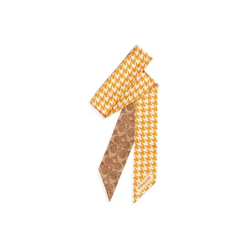 COACH Silk Scarves Women's Orange
